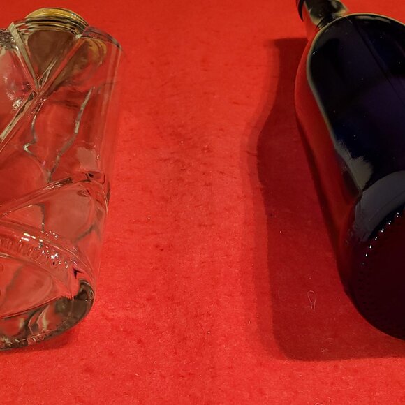 2 Collectors Bottles Cobalt Blue & Clear Decorative - Save $ - Picture 3 of 9